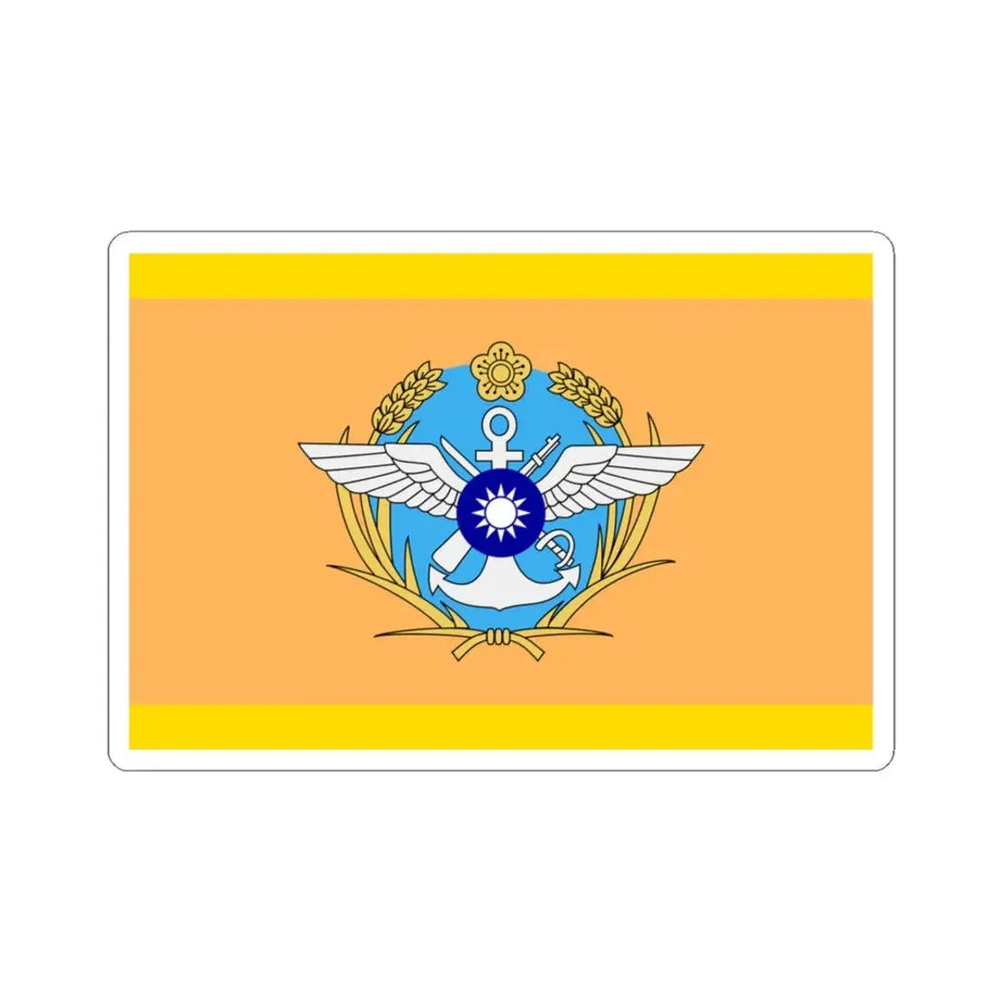 ROC Vice Chief of General Staffs Flag (China) STICKER Vinyl Kiss-Cut Decal 3 Inch White - The Sticker Space