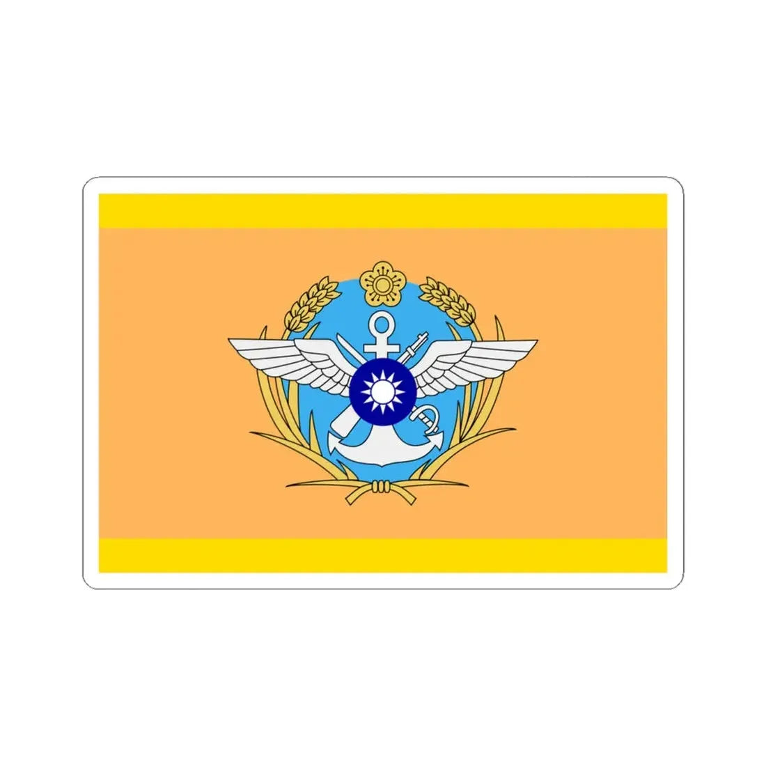 ROC Vice Chief of General Staffs Flag (China) STICKER Vinyl Kiss-Cut Decal 4 Inch White - The Sticker Space