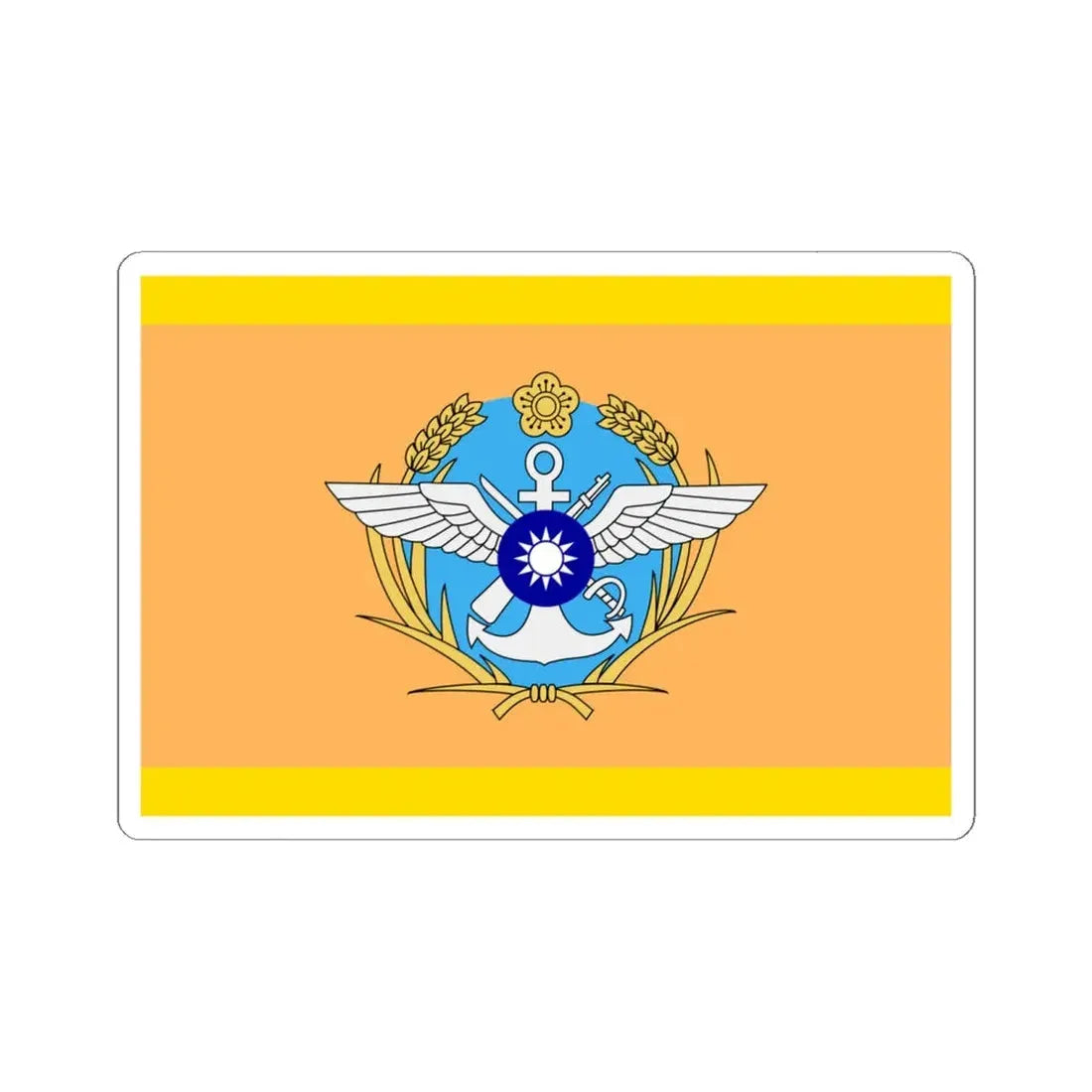 ROC Vice Chief of General Staffs Flag (China) STICKER Vinyl Kiss-Cut Decal 6 Inch White - The Sticker Space