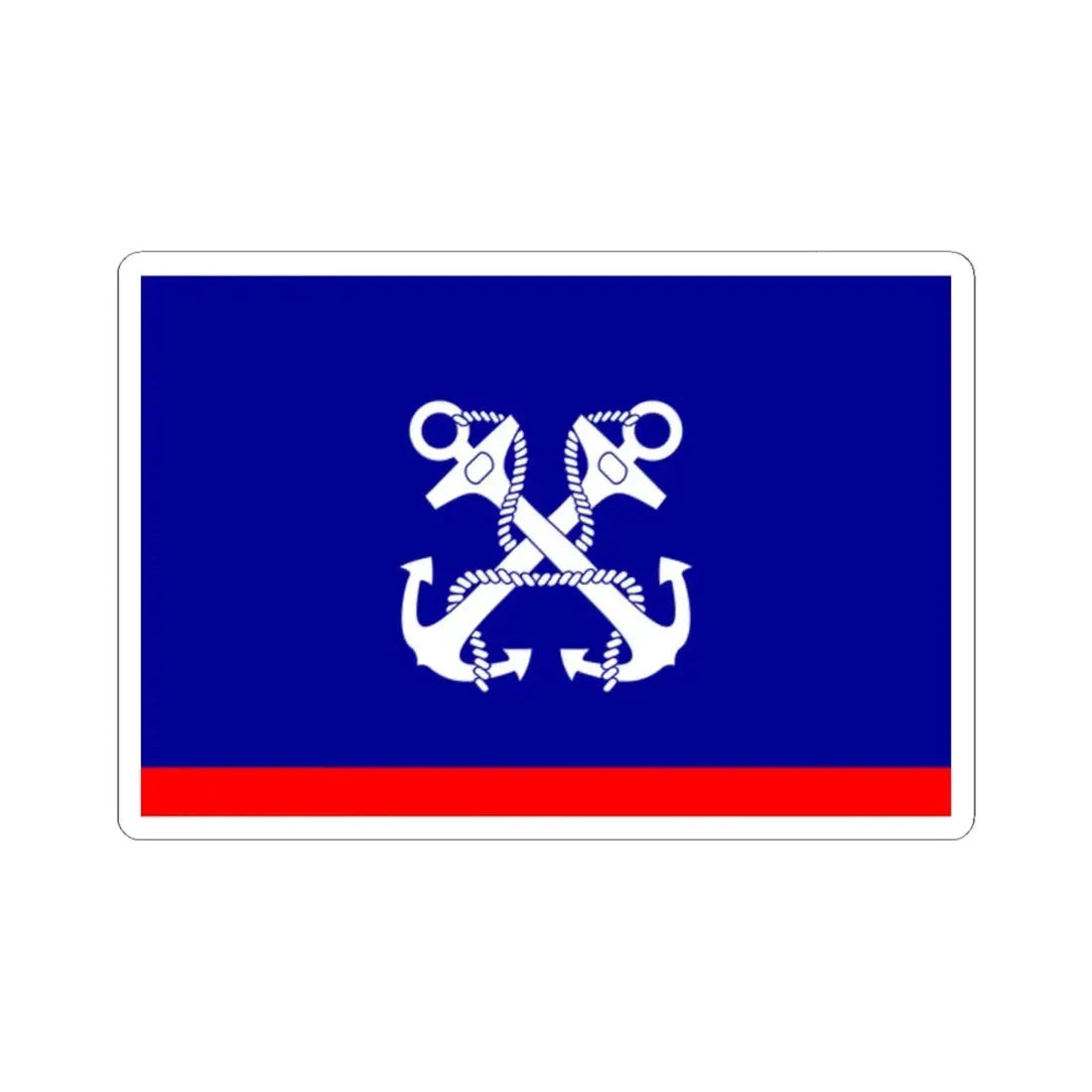 ROC Vice Minister of Marine Flag (China) STICKER Vinyl Kiss-Cut Decal 2 Inch White - The Sticker Space