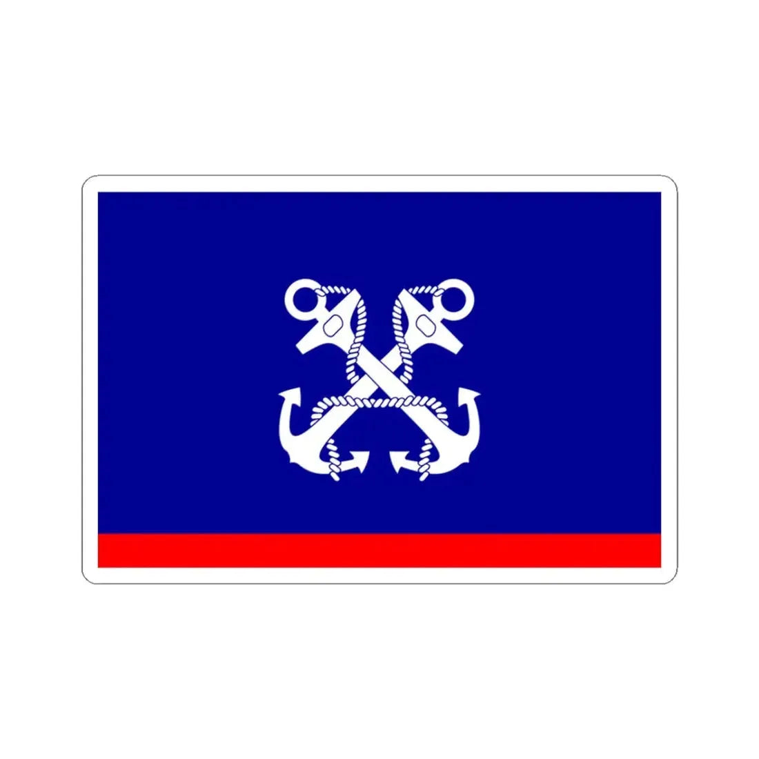 ROC Vice Minister of Marine Flag (China) STICKER Vinyl Kiss-Cut Decal 3 Inch White - The Sticker Space