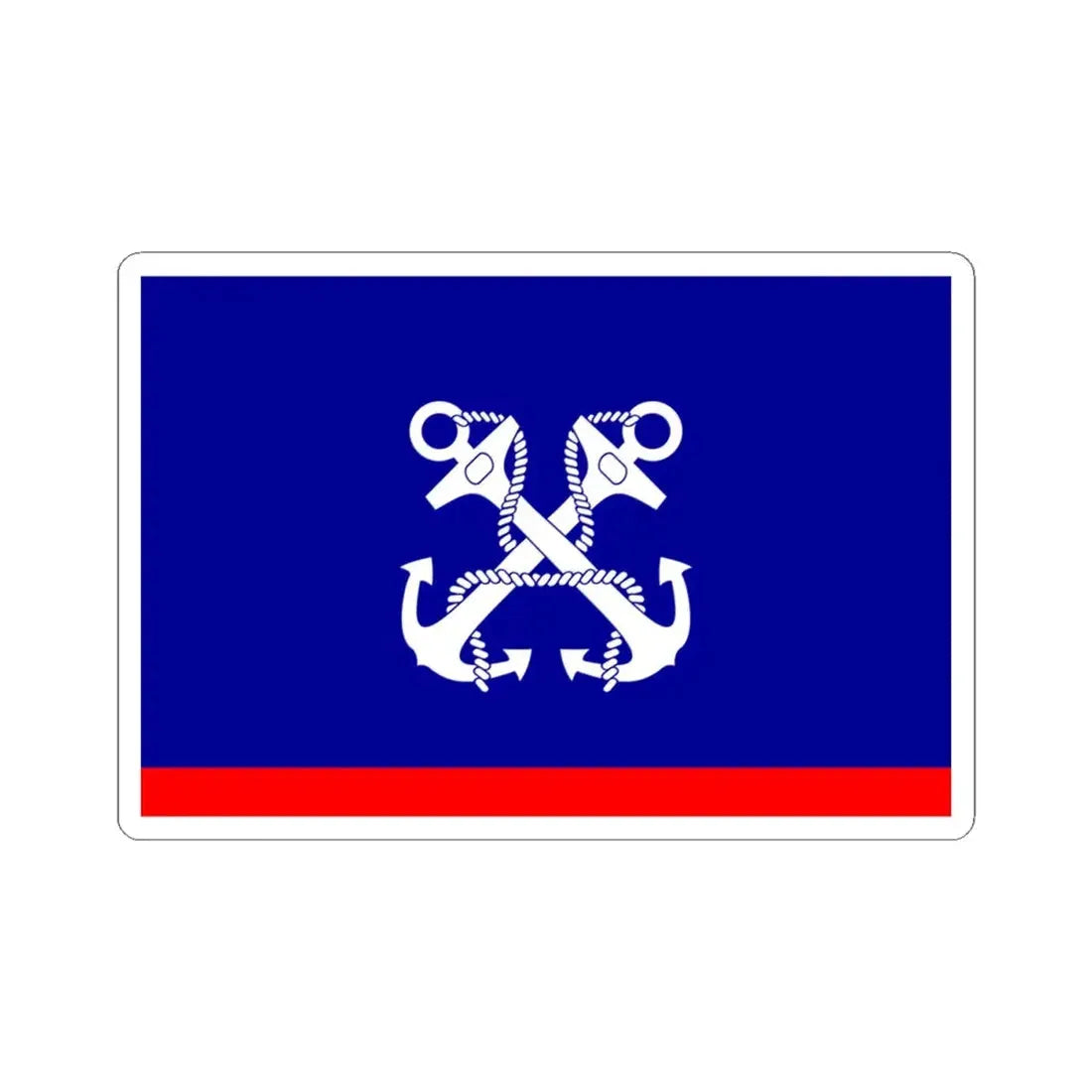 ROC Vice Minister of Marine Flag (China) STICKER Vinyl Kiss-Cut Decal 4 Inch White - The Sticker Space