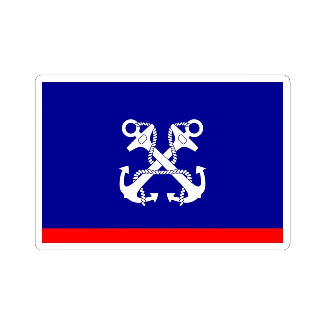 ROC Vice Minister of Marine Flag (China) STICKER Vinyl Kiss-Cut Decal 6 Inch White - The Sticker Space