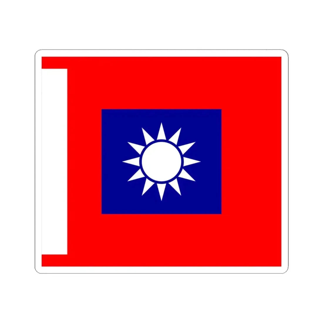 ROCA Battalion Flag 1953 (China) STICKER Vinyl Kiss-Cut Decal 4 Inch White - The Sticker Space
