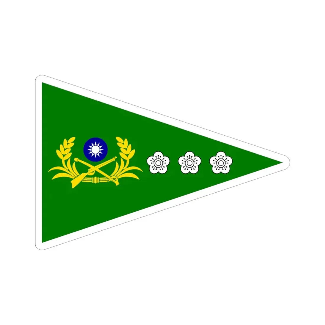 ROCA Colonels Flag 1964 (China) STICKER Vinyl Kiss-Cut Decal 6 Inch White - The Sticker Space