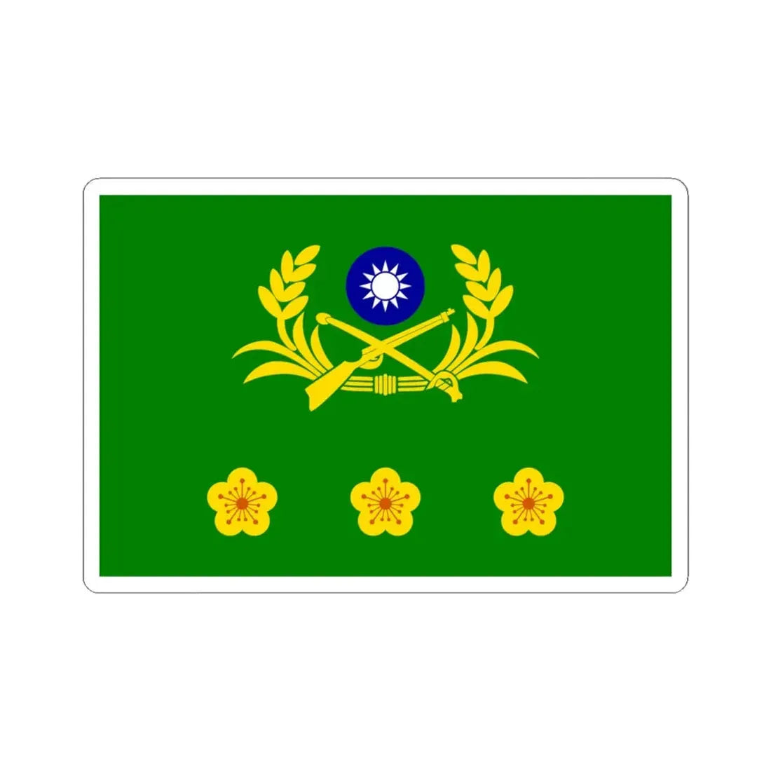 ROCA Colonels Flag (China) STICKER Vinyl Kiss-Cut Decal 4 Inch White - The Sticker Space