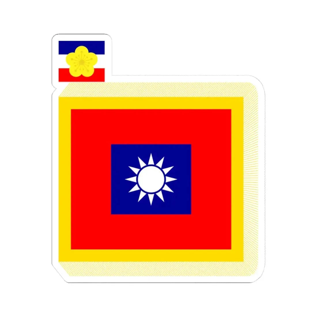 ROCA Commander-in-Chiefs Flag 1953 (China) STICKER Vinyl Kiss-Cut Decal 3 Inch White - The Sticker Space