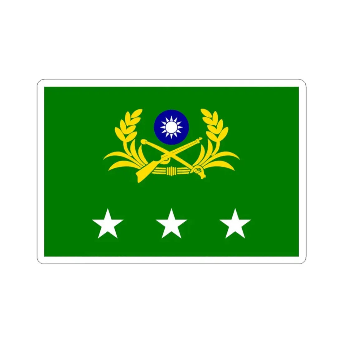 ROCA Generals Flag 1958 (China) STICKER Vinyl Kiss-Cut Decal 3 Inch White - The Sticker Space