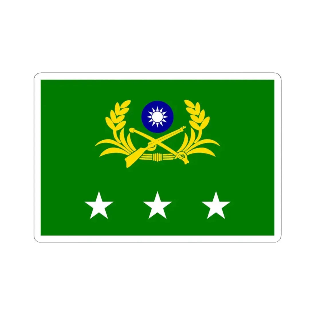 ROCA Generals Flag 1958 (China) STICKER Vinyl Kiss-Cut Decal 4 Inch White - The Sticker Space