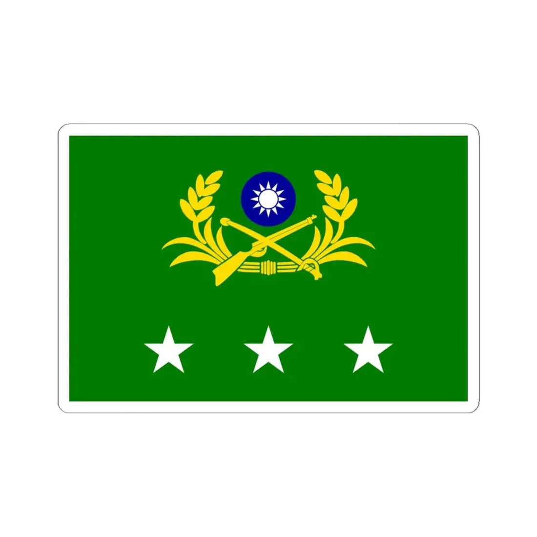 ROCA Generals Flag 1958 (China) STICKER Vinyl Kiss-Cut Decal 6 Inch White - The Sticker Space