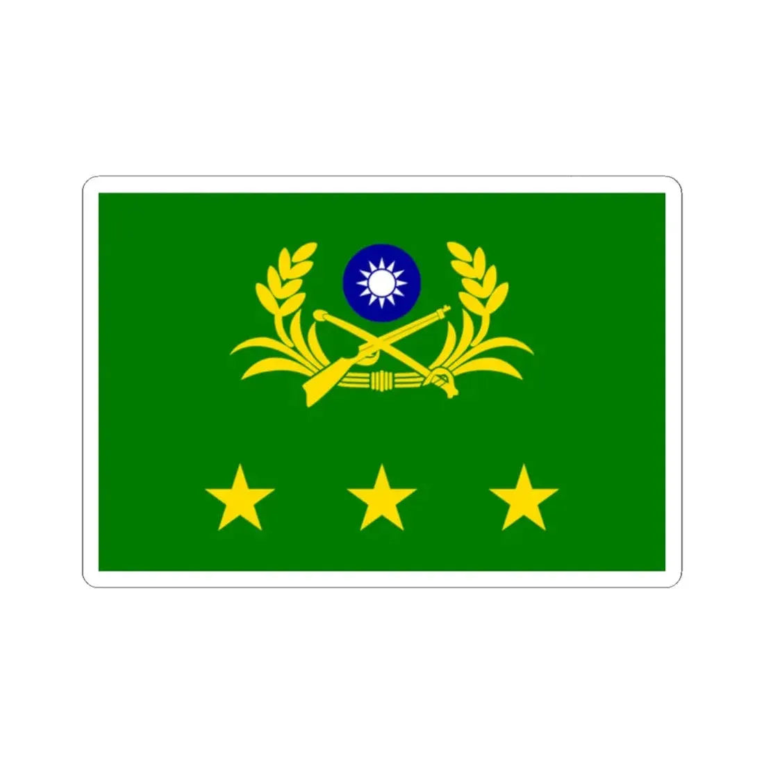 ROCA Generals Flag (China) STICKER Vinyl Kiss-Cut Decal 2 Inch White - The Sticker Space