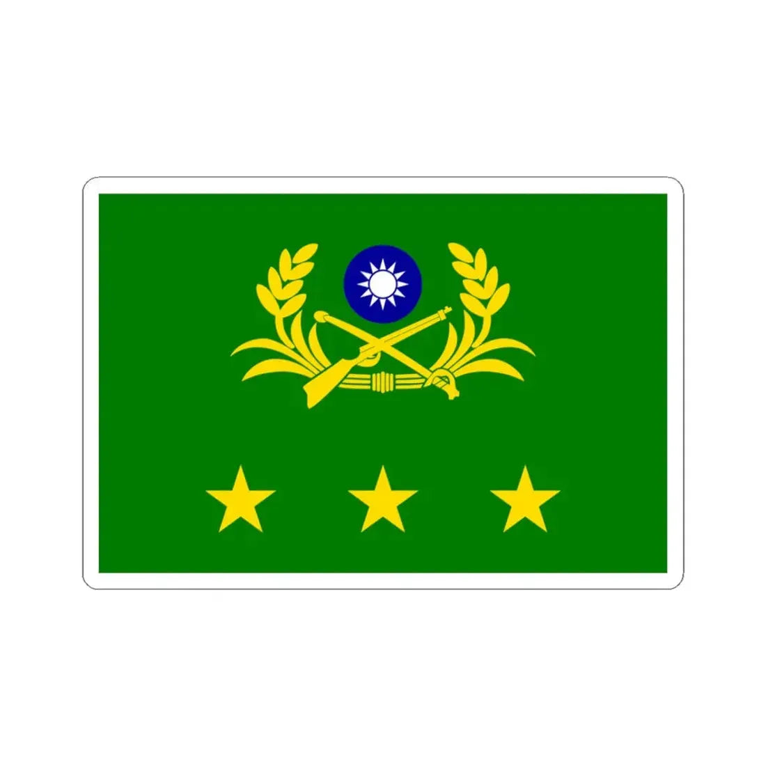 ROCA Generals Flag (China) STICKER Vinyl Kiss-Cut Decal 3 Inch White - The Sticker Space