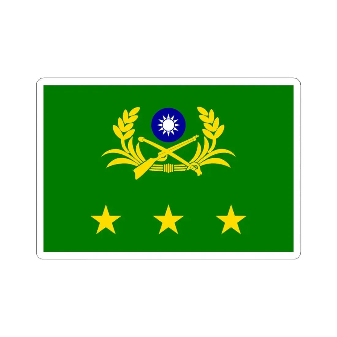 ROCA Generals Flag (China) STICKER Vinyl Kiss-Cut Decal 4 Inch White - The Sticker Space