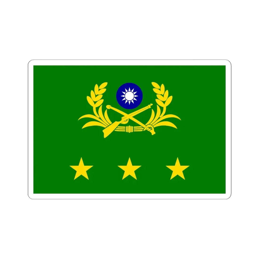 ROCA Generals Flag (China) STICKER Vinyl Kiss-Cut Decal 6 Inch White - The Sticker Space