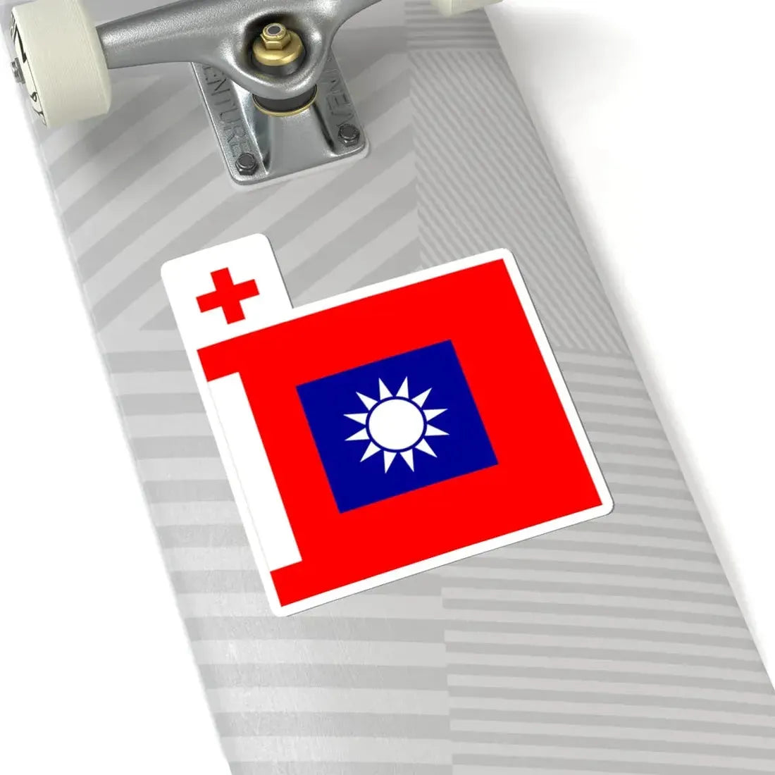 ROCA Hospital Flag 1953 (China) STICKER Vinyl Kiss-Cut Decal - The Sticker Space