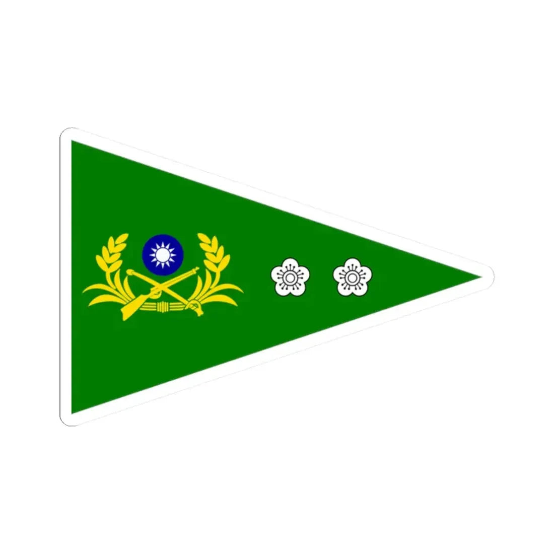 ROCA Lieutenant Colonels Flag (China) STICKER Vinyl Kiss-Cut Decal 2 Inch White - The Sticker Space