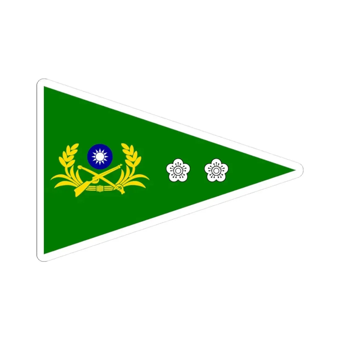 ROCA Lieutenant Colonels Flag (China) STICKER Vinyl Kiss-Cut Decal 3 Inch White - The Sticker Space