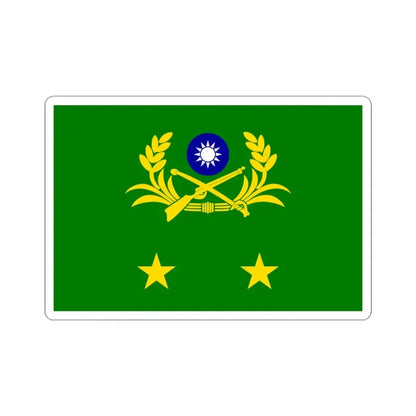 ROCA Lieutenant Generals Flag (China) STICKER Vinyl Kiss-Cut Decal 3 Inch White - The Sticker Space