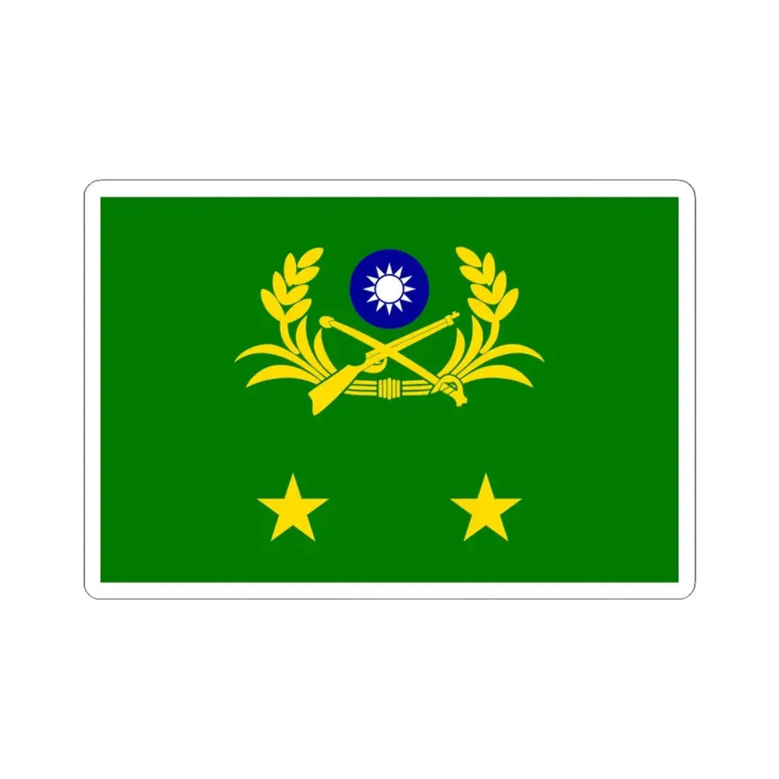 ROCA Lieutenant Generals Flag (China) STICKER Vinyl Kiss-Cut Decal 4 Inch White - The Sticker Space
