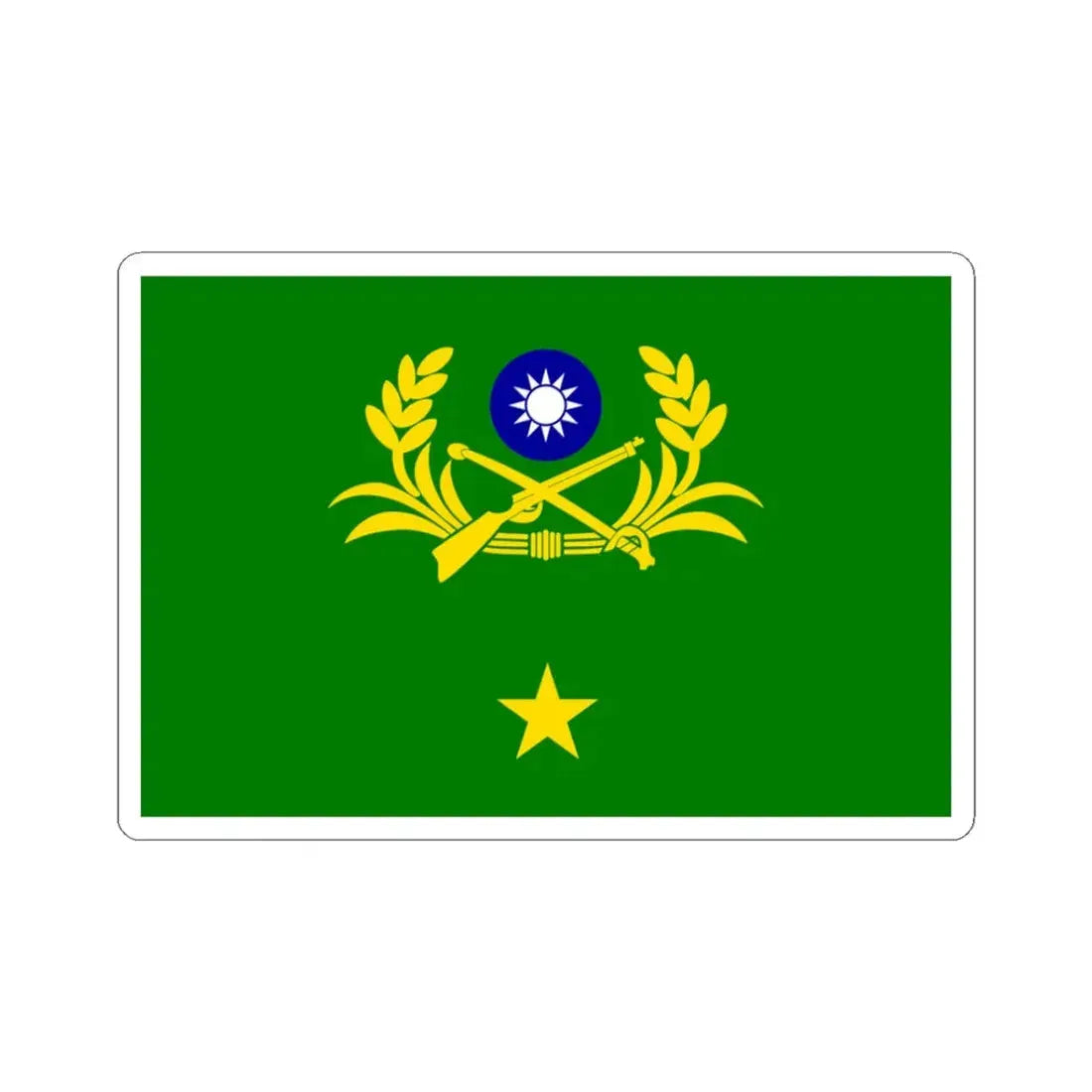 ROCA Major Generals Flag (China) STICKER Vinyl Kiss-Cut Decal 3 Inch White - The Sticker Space