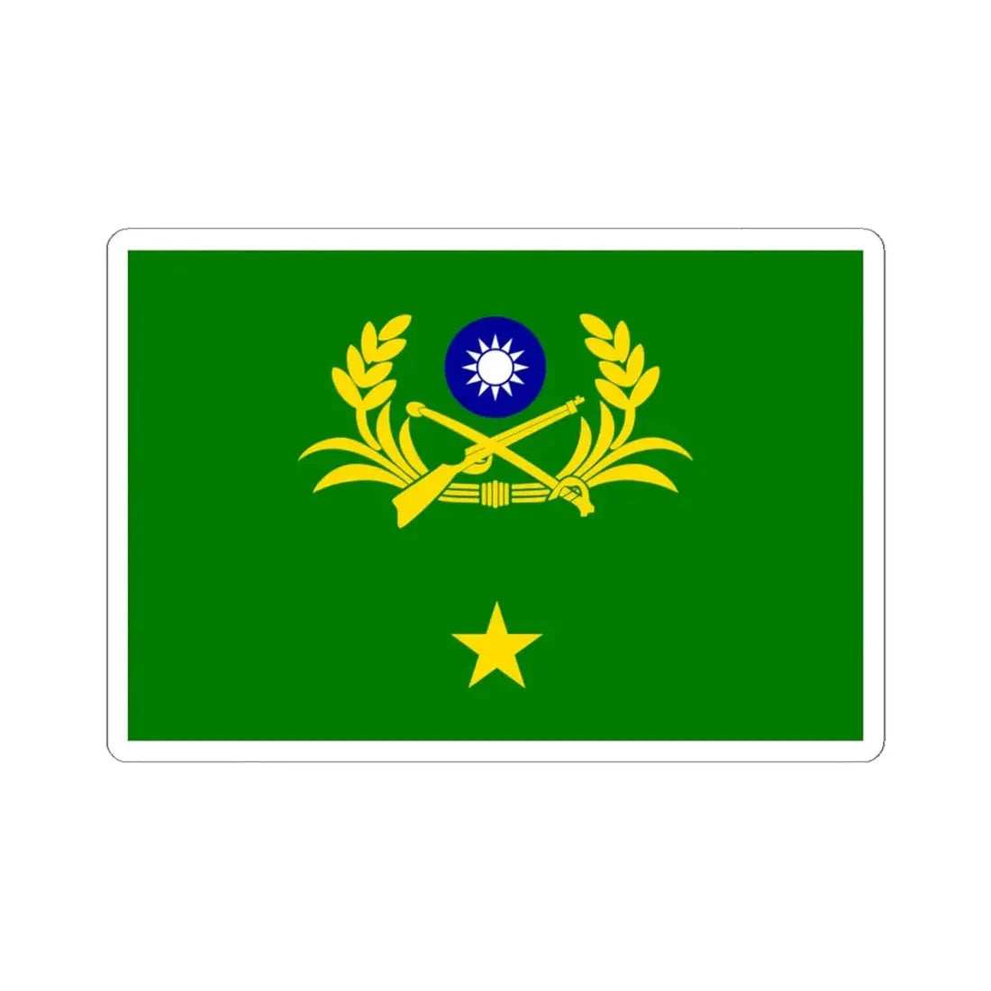 ROCA Major Generals Flag (China) STICKER Vinyl Kiss-Cut Decal 6 Inch White - The Sticker Space