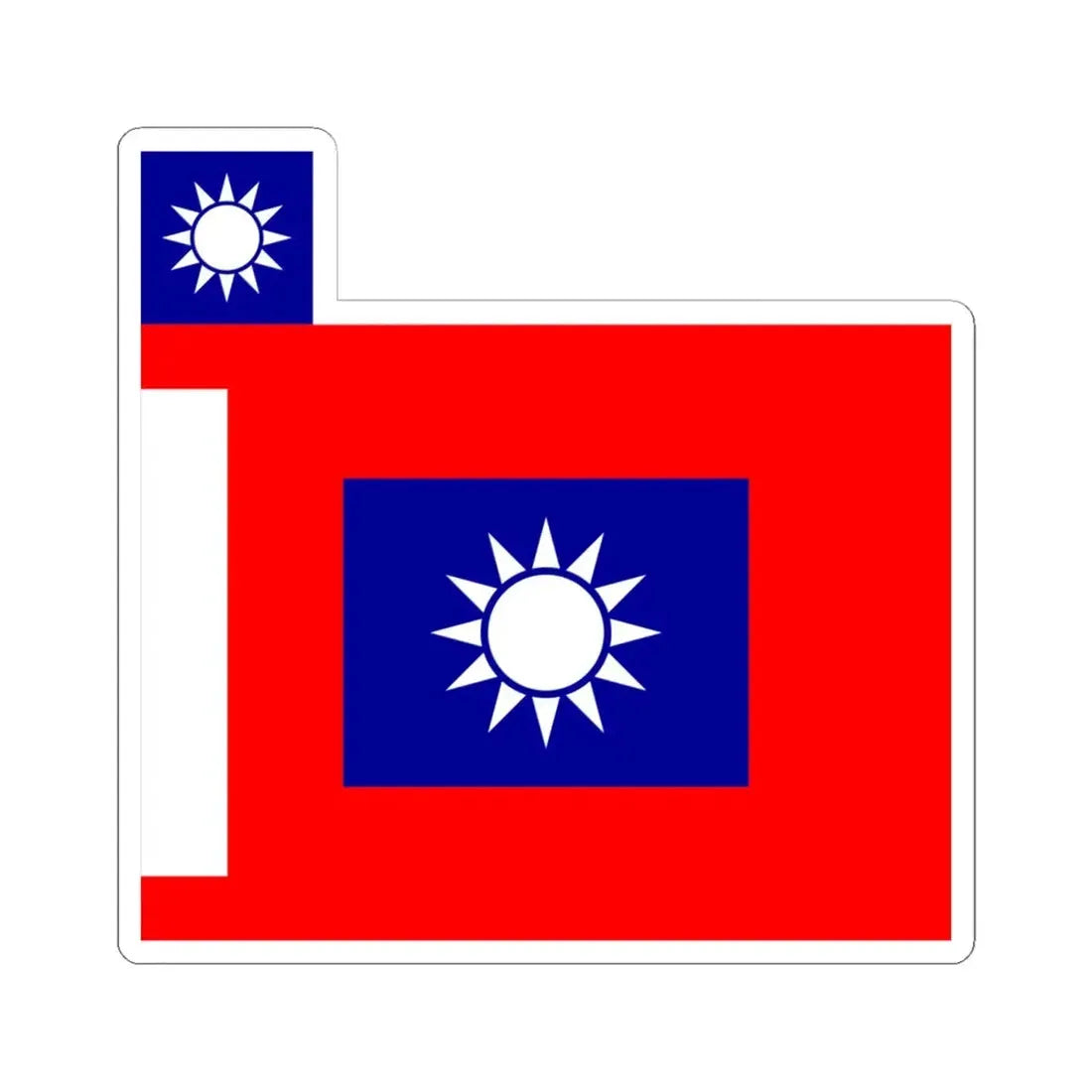 ROCA Political Warfare Flag 1934 (China) STICKER Vinyl Kiss-Cut Decal 6 Inch White - The Sticker Space