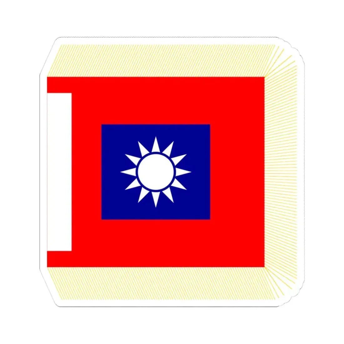 ROCA Regiment Flag 1953 (China) STICKER Vinyl Kiss-Cut Decal 3 Inch White - The Sticker Space