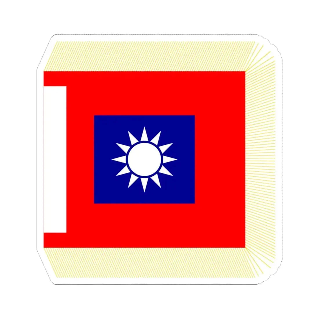 ROCA Regiment Flag 1953 (China) STICKER Vinyl Kiss-Cut Decal 4 Inch White - The Sticker Space