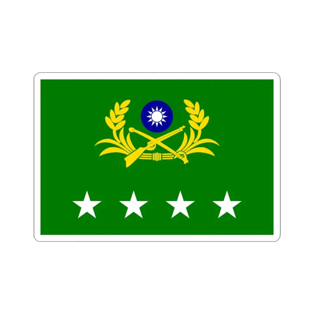 ROCA Senior Generals Flag 1958 (China) STICKER Vinyl Kiss-Cut Decal 3 Inch White - The Sticker Space