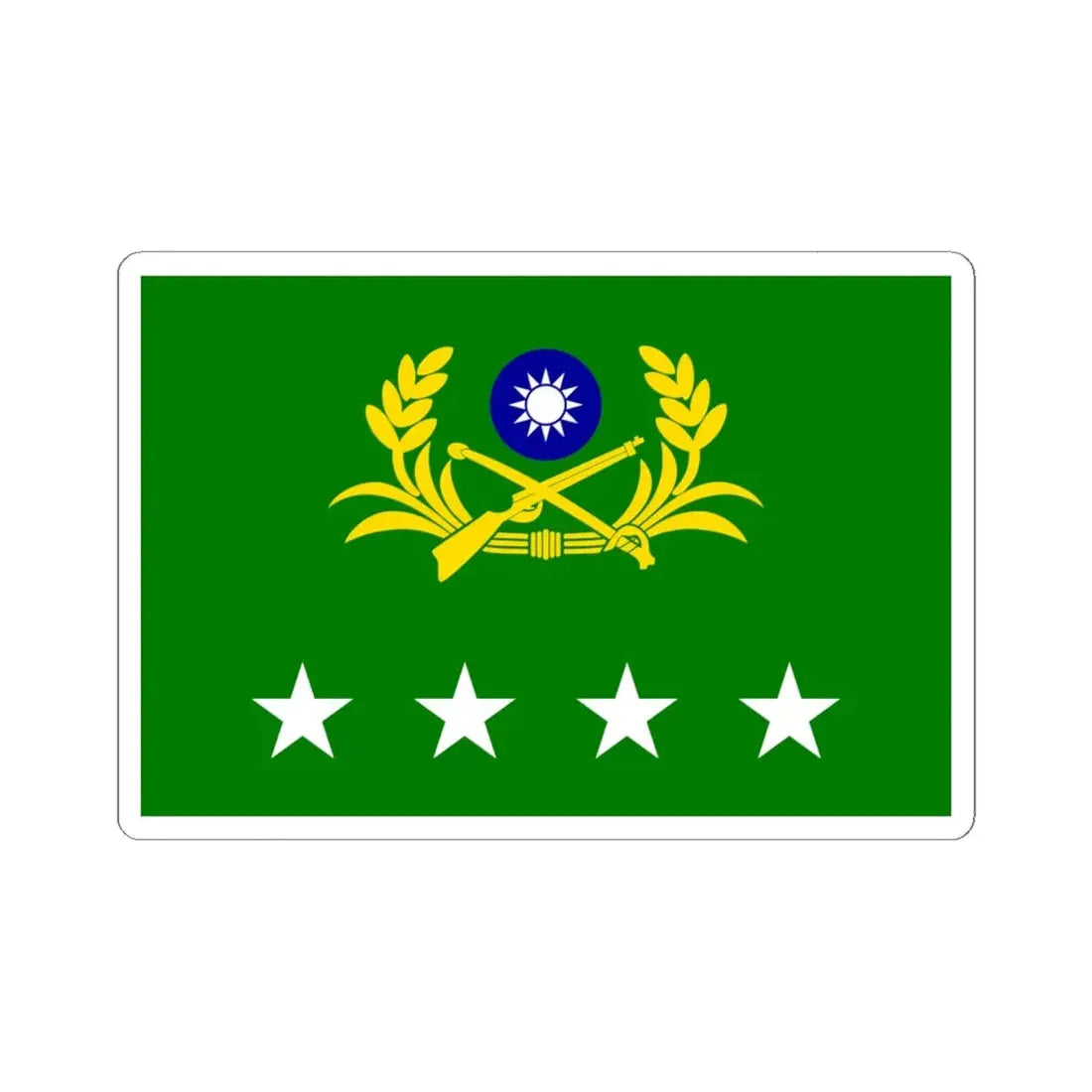 ROCA Senior Generals Flag 1958 (China) STICKER Vinyl Kiss-Cut Decal 6 Inch White - The Sticker Space