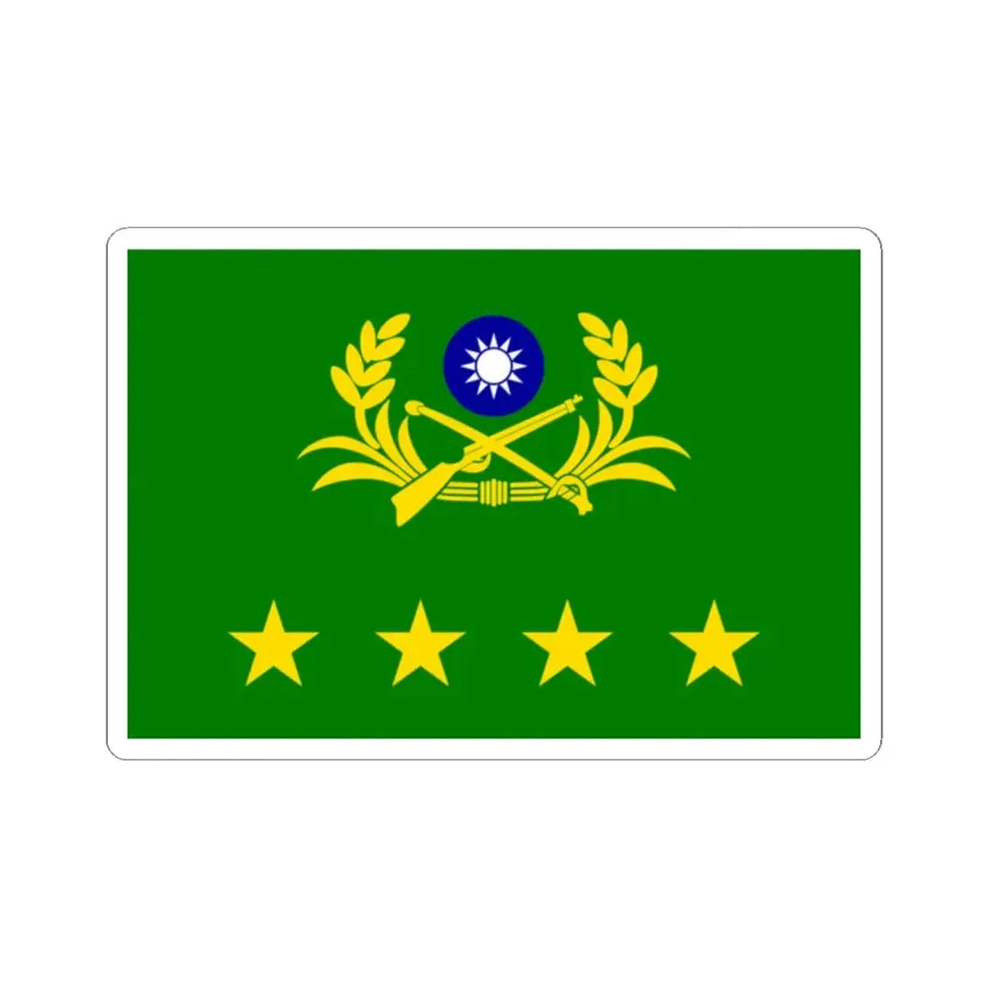 ROCA Senior Generals Flag (China) STICKER Vinyl Kiss-Cut Decal 2 Inch White - The Sticker Space