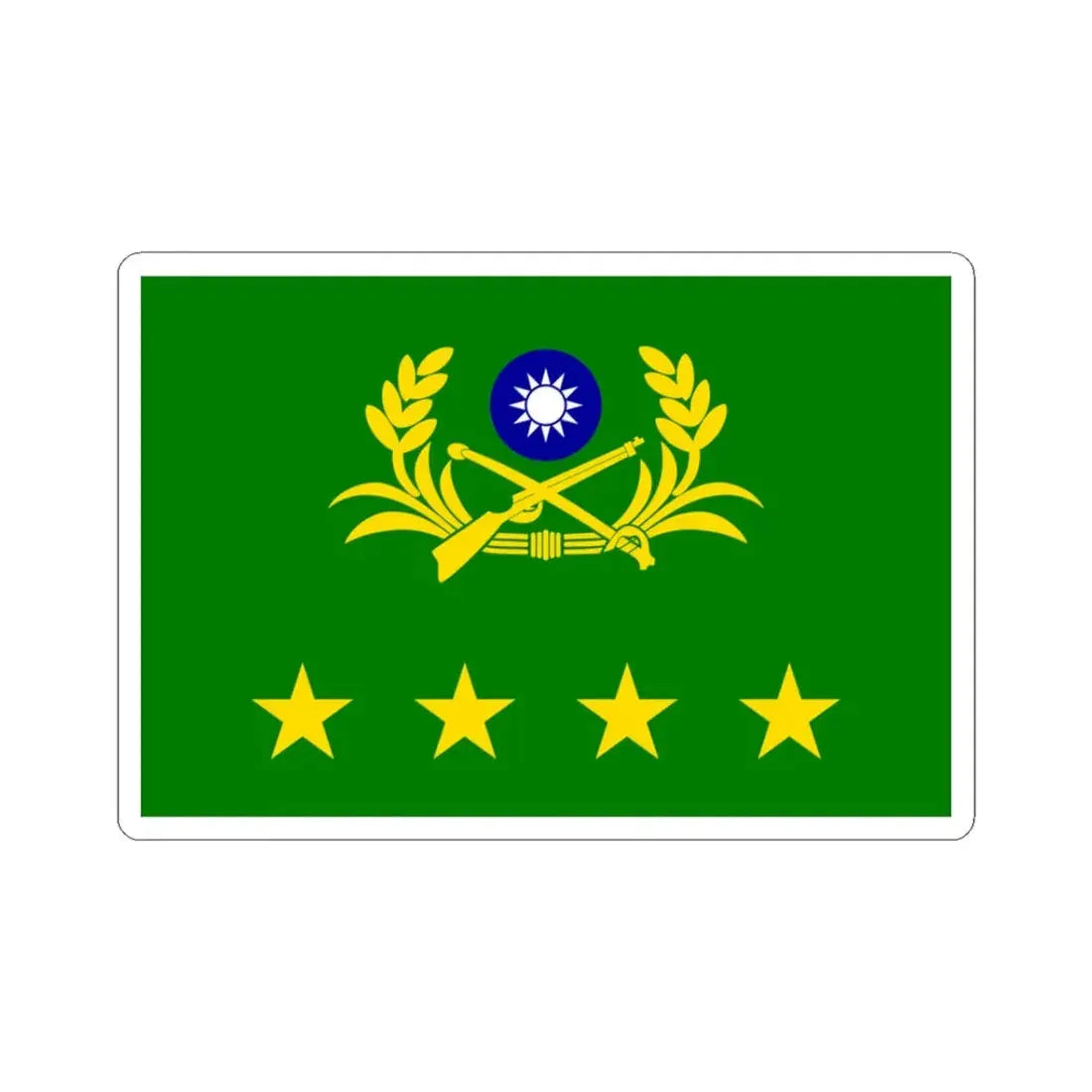 ROCA Senior Generals Flag (China) STICKER Vinyl Kiss-Cut Decal 3 Inch White - The Sticker Space
