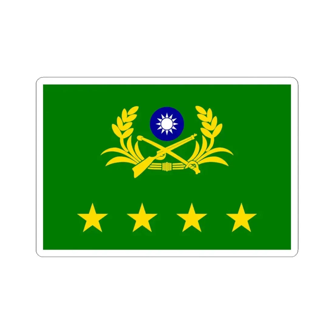 ROCA Senior Generals Flag (China) STICKER Vinyl Kiss-Cut Decal 4 Inch White - The Sticker Space
