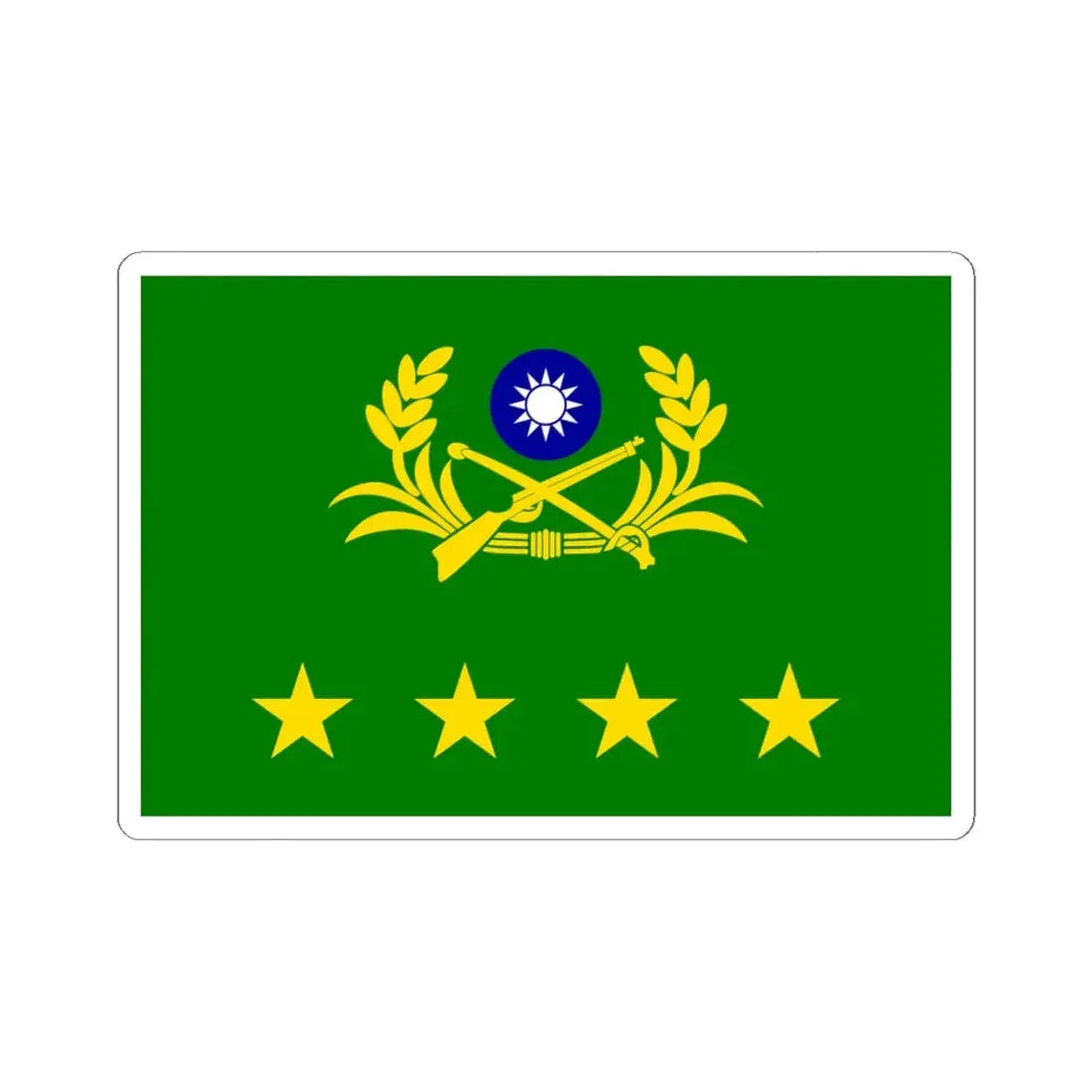 ROCA Senior Generals Flag (China) STICKER Vinyl Kiss-Cut Decal 6 Inch White - The Sticker Space
