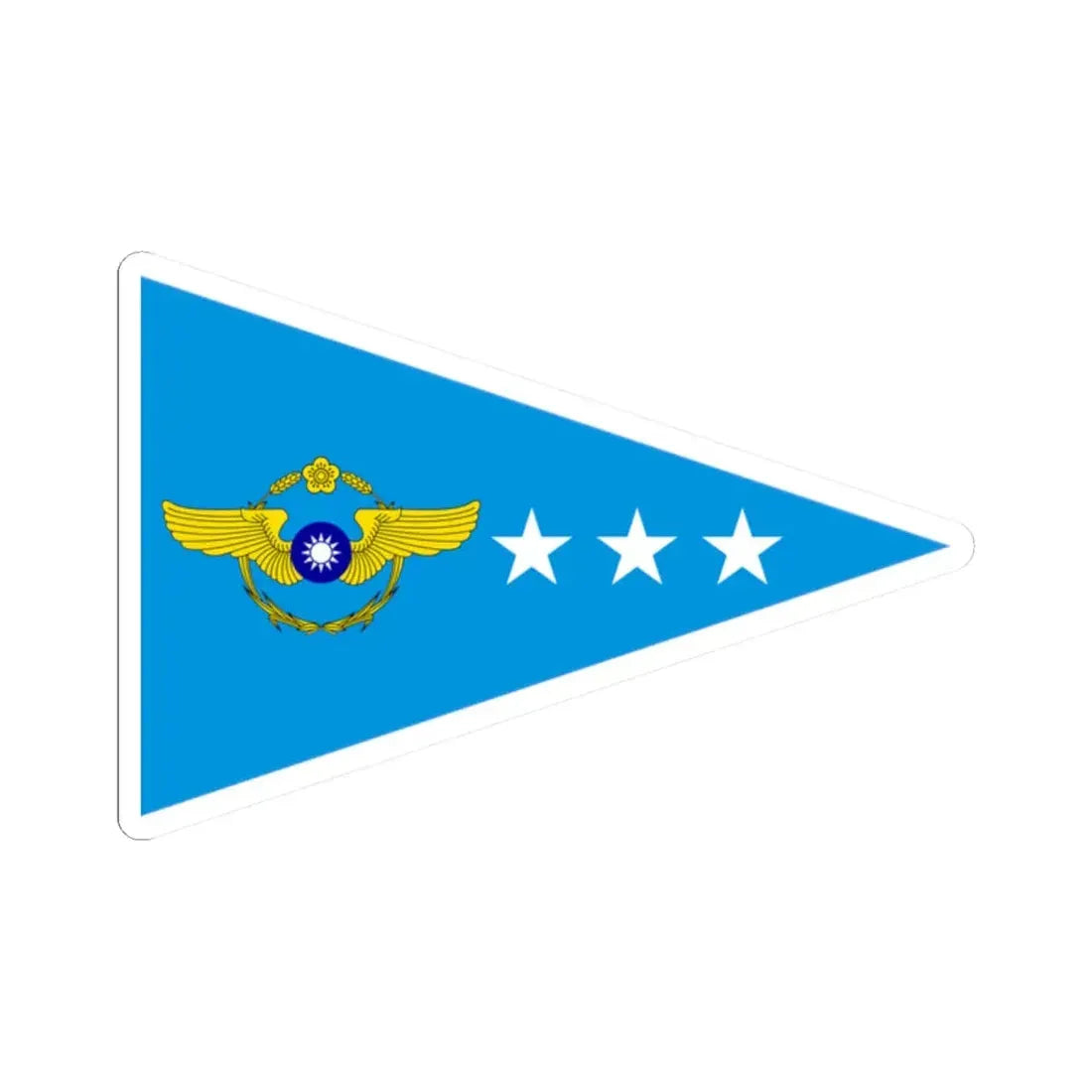 ROCAF Colonels Flag 1962 (China) STICKER Vinyl Kiss-Cut Decal 2 Inch White - The Sticker Space