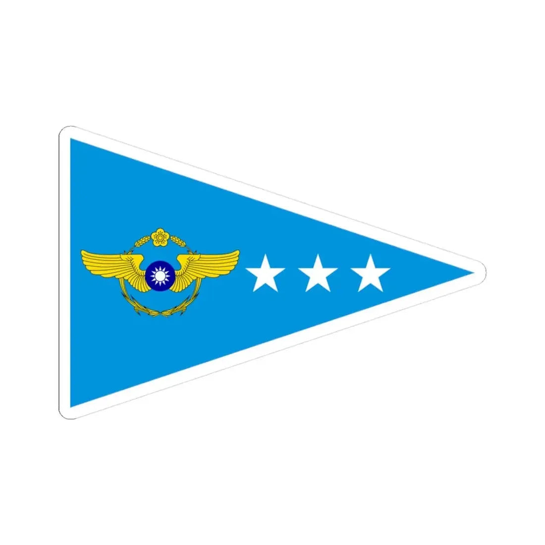 ROCAF Colonels Flag 1962 (China) STICKER Vinyl Kiss-Cut Decal 3 Inch White - The Sticker Space