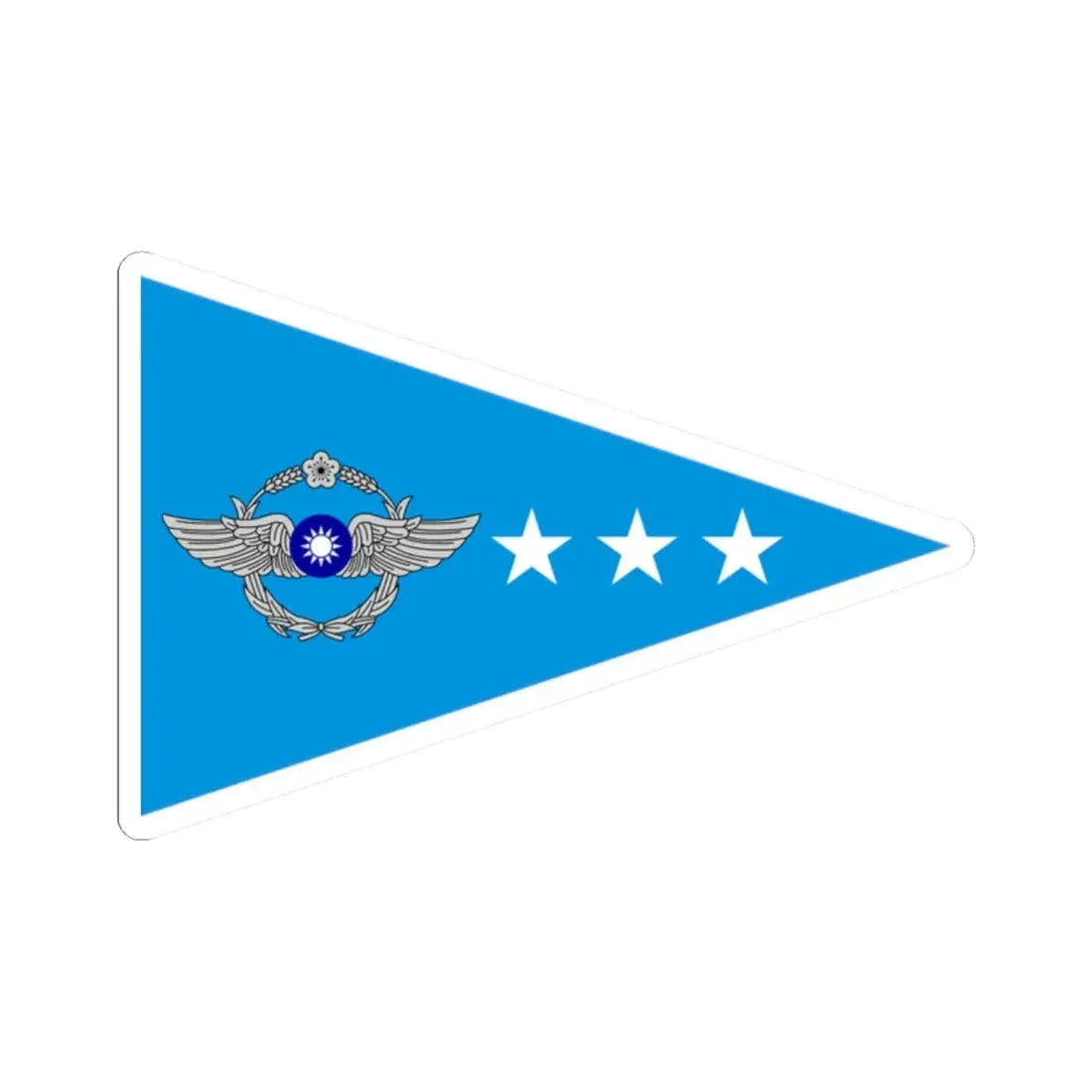 ROCAF Colonels Flag 1981 (China) STICKER Vinyl Kiss-Cut Decal 2 Inch White - The Sticker Space