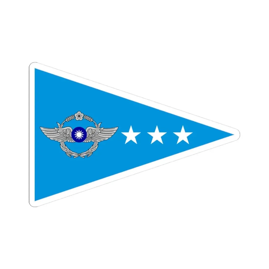 ROCAF Colonels Flag 1981 (China) STICKER Vinyl Kiss-Cut Decal 3 Inch White - The Sticker Space