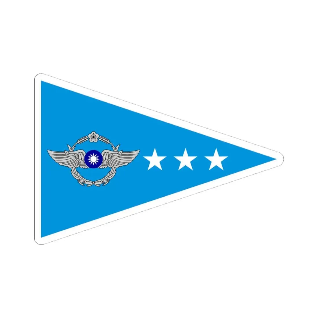 ROCAF Colonels Flag 1981 (China) STICKER Vinyl Kiss-Cut Decal 4 Inch White - The Sticker Space