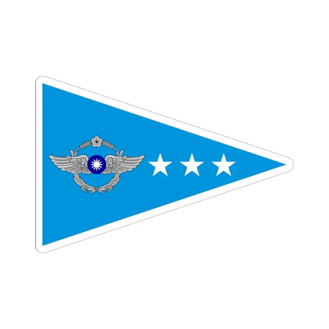 ROCAF Colonels Flag 1981 (China) STICKER Vinyl Kiss-Cut Decal 6 Inch White - The Sticker Space