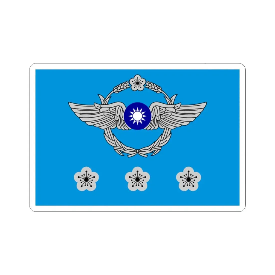 ROCAF Colonels Flag (China) STICKER Vinyl Kiss-Cut Decal 2 Inch White - The Sticker Space