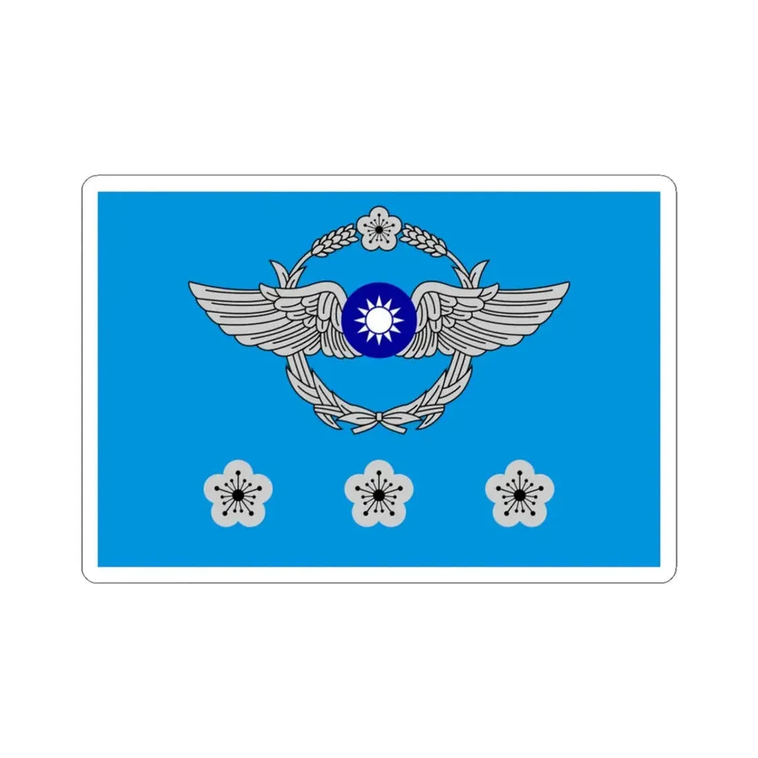 ROCAF Colonels Flag (China) STICKER Vinyl Kiss-Cut Decal 3 Inch White - The Sticker Space