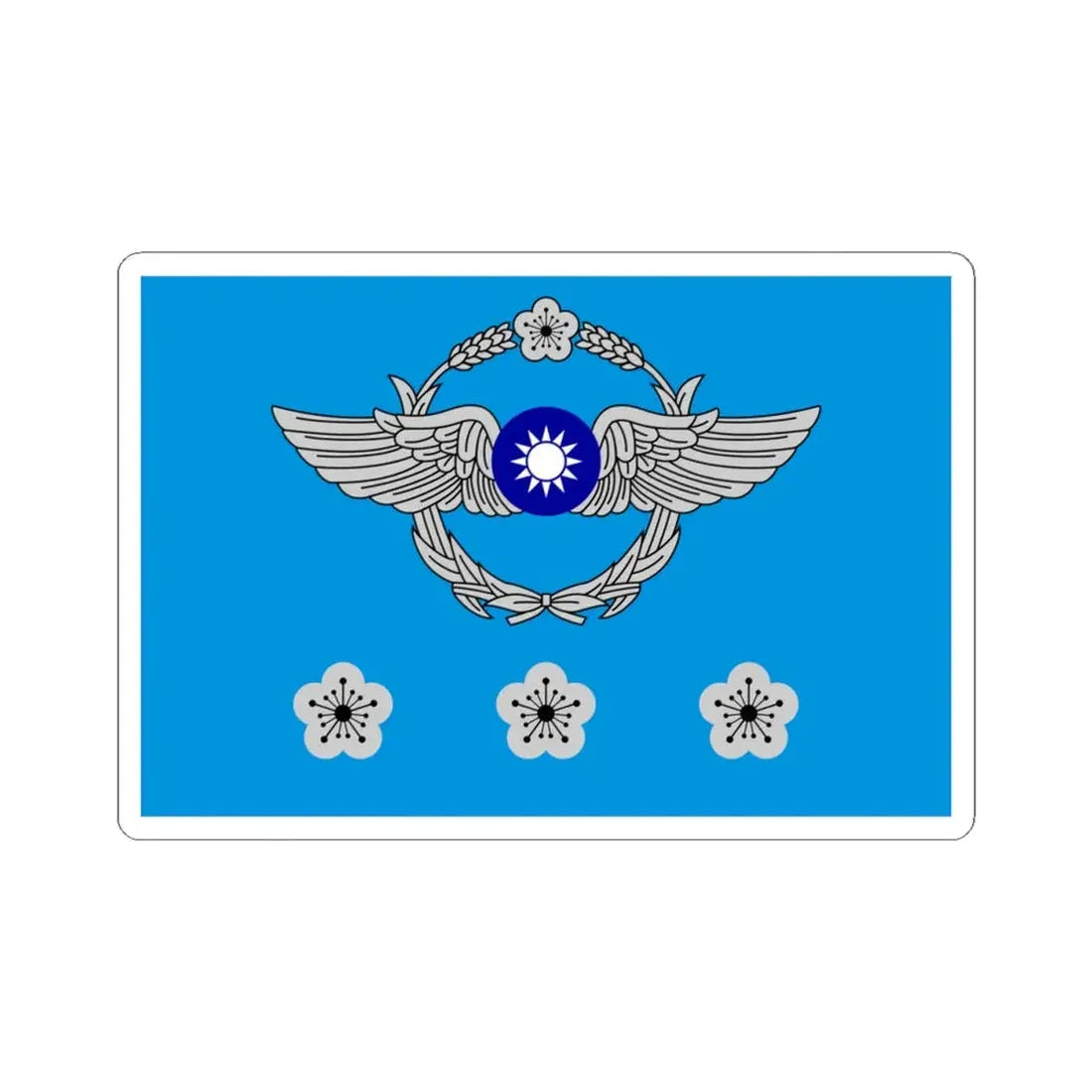 ROCAF Colonels Flag (China) STICKER Vinyl Kiss-Cut Decal 4 Inch White - The Sticker Space