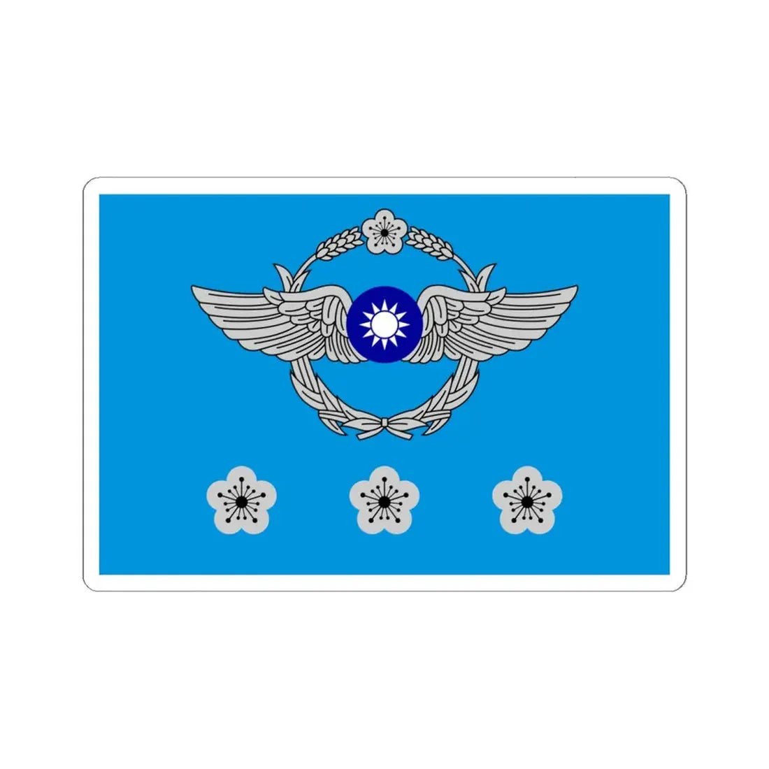 ROCAF Colonels Flag (China) STICKER Vinyl Kiss-Cut Decal 6 Inch White - The Sticker Space