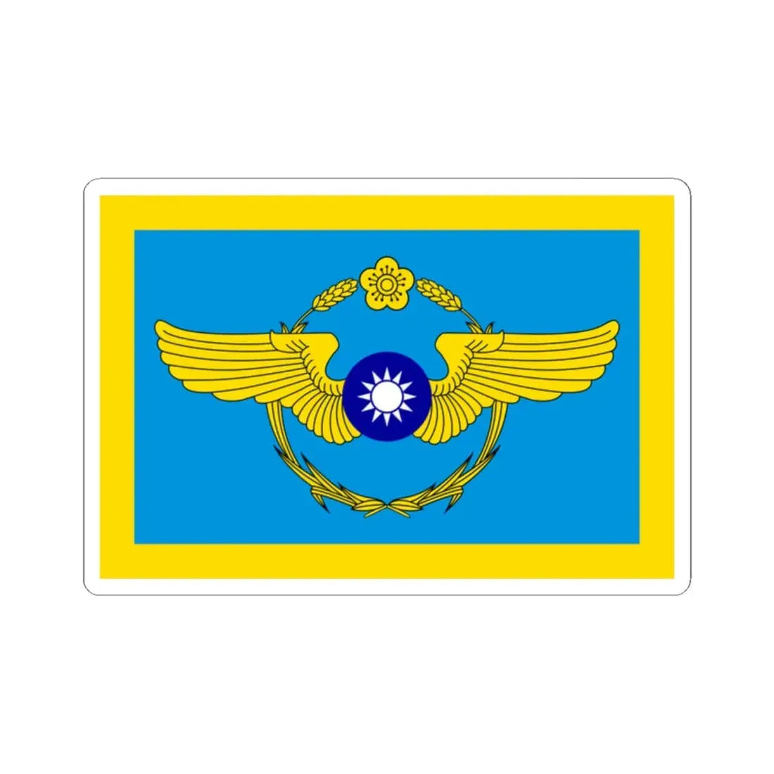 ROCAF Commander-in-Chiefs Flag 1958 (China) STICKER Vinyl Kiss-Cut Decal 2 Inch White - The Sticker Space