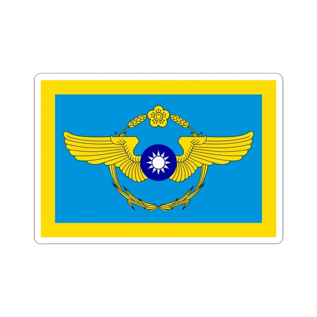 ROCAF Commander-in-Chiefs Flag 1958 (China) STICKER Vinyl Kiss-Cut Decal 3 Inch White - The Sticker Space