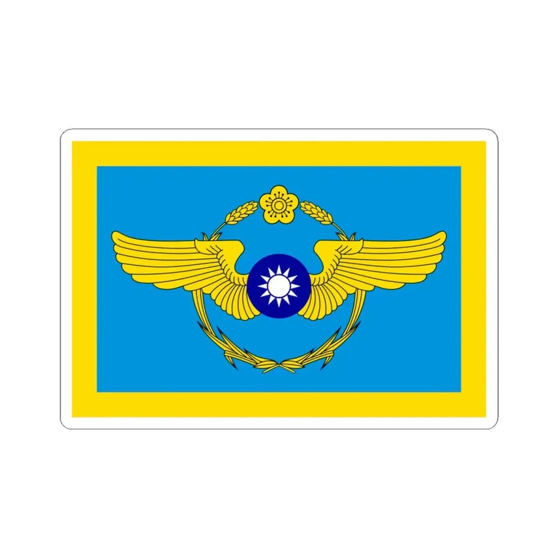ROCAF Commander-in-Chiefs Flag 1958 (China) STICKER Vinyl Kiss-Cut Decal 4 Inch White - The Sticker Space