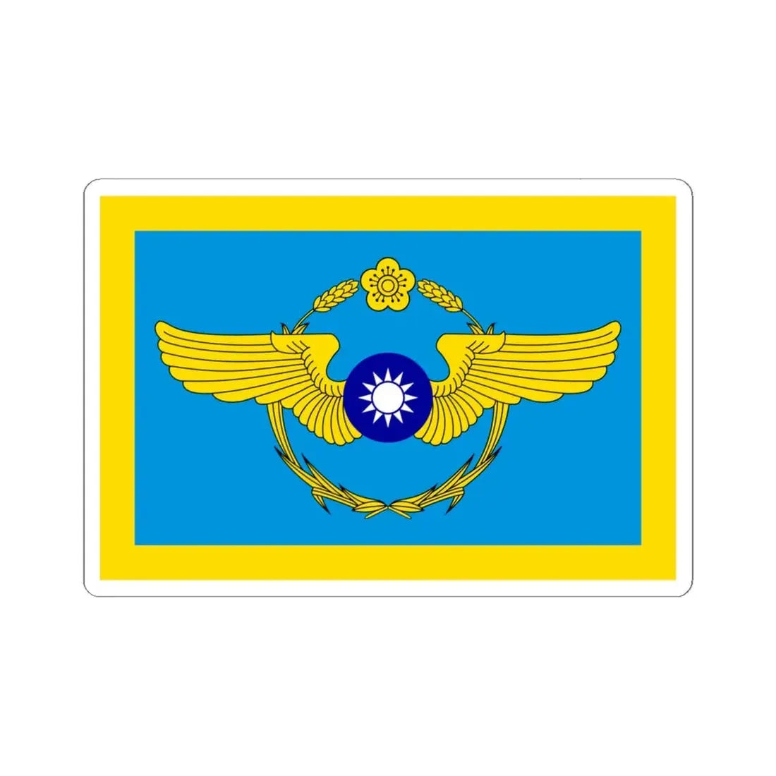 ROCAF Commander-in-Chiefs Flag 1958 (China) STICKER Vinyl Kiss-Cut Decal 6 Inch White - The Sticker Space