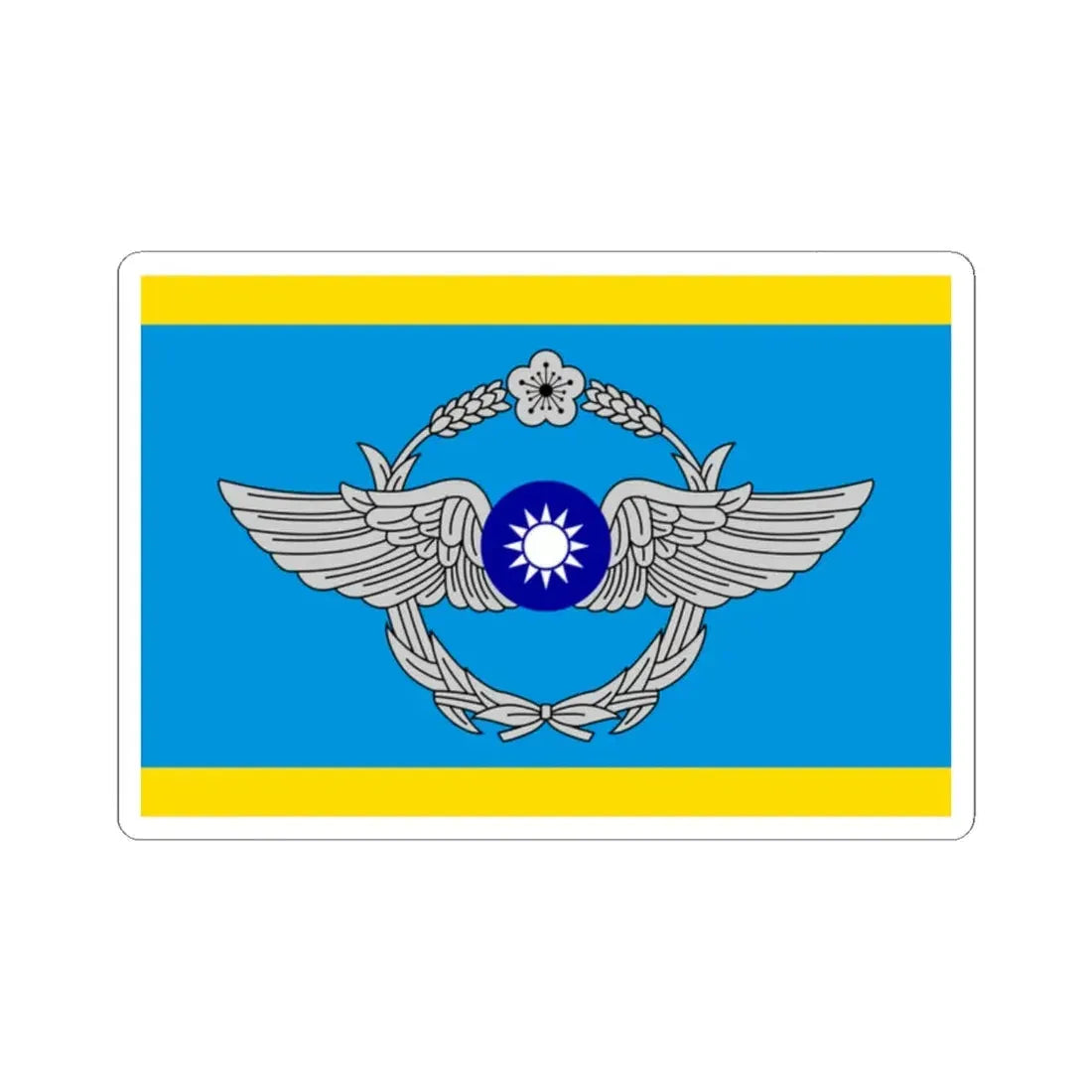 ROCAF Deputy Commander-in-Chiefs Flag (China) STICKER Vinyl Kiss-Cut Decal 2 Inch White - The Sticker Space