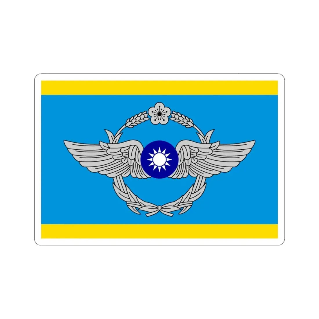 ROCAF Deputy Commander-in-Chiefs Flag (China) STICKER Vinyl Kiss-Cut Decal 6 Inch White - The Sticker Space